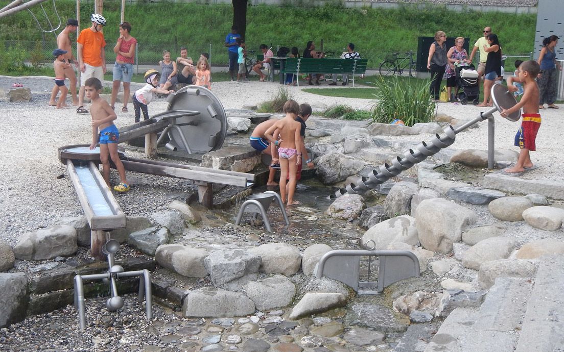 Installation de jeux d'eau Luzern Reusszopf