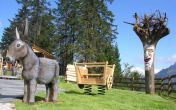 3D Ansicht Esel und Eselwagen
